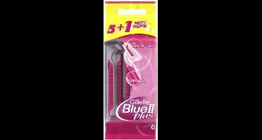 Disposable Razor Gillette Blue II Plus 6 Units