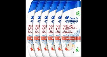 Head & Shoulders Zuiverend & Glanzend Anti-Roos Shampoo - 6 x 250ml