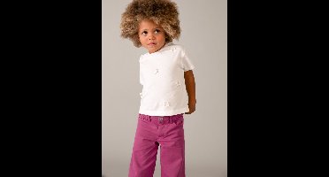 MAYORAL S/s T-shirt Tops & T-shirts Meisjes - Shirt - Wit - Maat 98
