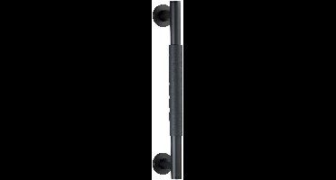 WENKO Wandgreep Secura 40cm zwart RVS met anti-slip softtouch handvat - Veiligheidsgreep - Wandbeugel - Badgreep - Belastbaarheid max. 120 Kg - TÜV getest, gekeurd en gecertificeerd - Zwart