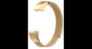 Scoby - Horlogebandje - Smartwatch Band - Geschikt voor FitBit Alta - Magneetsluiting - Goud - Maat L