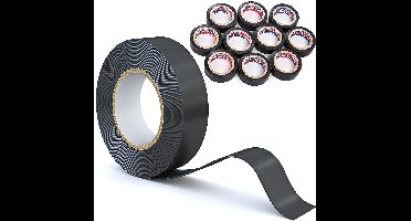 Allecto - Isolatietape - Waterproof - Perforatiebestendig - Zwart - Elastisch - Reparatie Elektrische Tape - 18 mm x 5 m - Electrician Geschikt - Z...