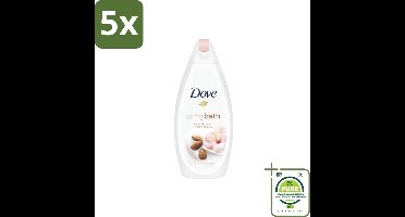 5 x Dove – Badcrème – Caring Bath Almond – 450 ml - Grootverpakking - Badcrème - Badcrème Voor Huid - Badcrème Voor Ontspanning - Badcrème Voor Gevoelige Huid - Badcrème Met Amandelmelk