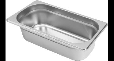 Mega-M Professionele GN 1/3 Bak - 32,5x17,6 cm - Diepte 100 mm - RVS - Gastronorm Container - Roestvrij Staal - Hoge Duurzaamheid - Voor Horeca en Catering