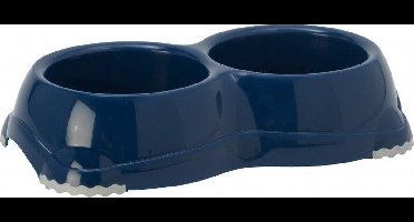 De Boon Katten Voerbak Dubbel Smarty Blauw