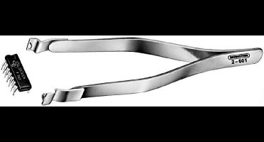 Precisie IC-pincet 125mm voor elektronica en fijnmechanica