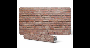 Duurzame antislip bureauonderlegger met baksteenmotief, 120x60 cm