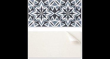 Zelfklevend vinylpaneel met print voor de woonkamer, 100x50 cm, geometrische vormen in symmetrie.