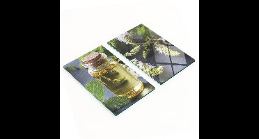 Decoratieve glazen snij- en serveerplanken in de vorm van een muntfles, 2x30x52 cm
