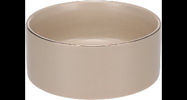 Voerbak hond – drinkbak hond – eetbak hond keramiek – topkwaliteit geglazuurde keramiek! – Ø16 cm – 800ml – Flamingo eet- en drinkpot Eram beige