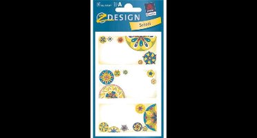 Huishoudelijke etiketten Mandala 9 stuks