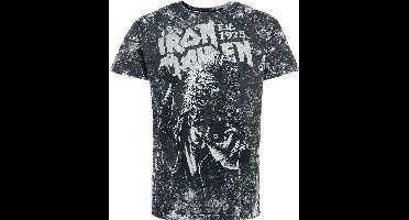 Iron Maiden Eddie Heren T-shirt - zwart/grijs - S