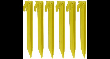 Redcliffs tentharingen - pennen - 72x - geel - kunststof - 23 cm - voor diverse ondergronden - camping - kamperen