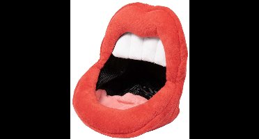 Coockoo Happy Hangry Hondenspeeltje - Pluche Snackspeeltje met Verborgen Vakje - Krakend Geluid - 18cm - Rood