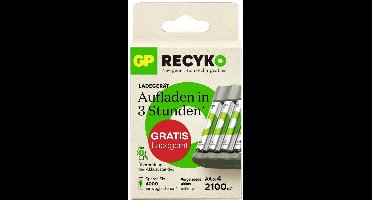 GP Aktion Gratis Ladegerät USB-Modell Ladegerät GP B441 inkl. 4x AA-Akku Oplaadbare AA batterij (penlite) NiMH 2100 m
