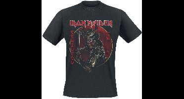 Iron Maiden Senjutsu Eddie Gold Circle Heren T-shirt - zwart - M