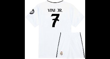 Real Madrid Voetbaltenue Vini JR. Thuis - Voetbal Tenue Kinderen - Shirt en Broekje - Jongens en Meisjes -- Maat 116