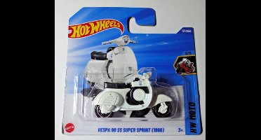 HOT WHEELS VESPA 90 SS SUPER SPRINT (1966) 177/250 BLACK WHITE HW MOTO 2/5 METAL