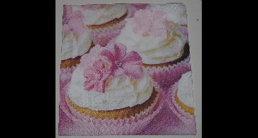 Lunch servetten Lovely Muffin - PAW Decor - 33x33 cm