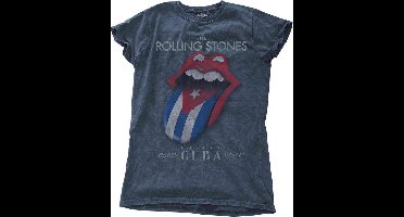 The Rolling Stones - Havana Cuba Dames T-shirt - S - Blauw