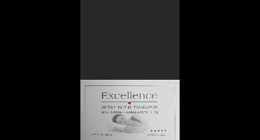 Excellence Jersey Topper Hoeslaken - Tweepersoons - 140x200/210 cm - Black