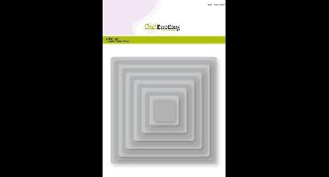 Craft Emotions stansmal - 115633/0912 big nesting die - vierkanten, afgeronde hoeken