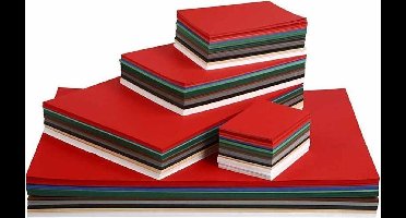 Kerst karton, A2+A3+A4+A5+A6 cm, kleuren assorti, 1800 assorti vel