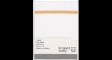 Briljant Baby Wieg Laken Minimal met Bies - 75x100 - Geel