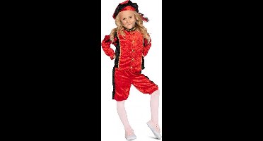 Pietje velours rood/zwart maat 128