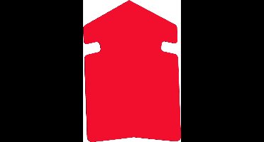 Reclame Kaart Pijl - Prijskaart - Groot - A4- Rood - Pak 25 stuks - Fluo Rood - Karton - Papier