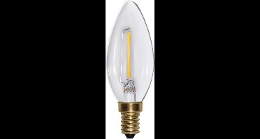 Kaarslamp met helder filament - E14 - 0.8W - Super Warm Wit <2200K