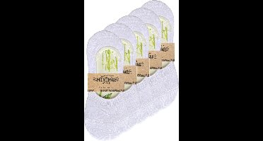 green-goose® Bamboe Dames Footies | 5 Paar | Wit | Anti zweet | 35-42 | Ecologisch en Duurzaam
