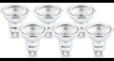 Groenovatie GU10 LED Spot - 1W - Warm Wit - COB - Glas - 6-Pack