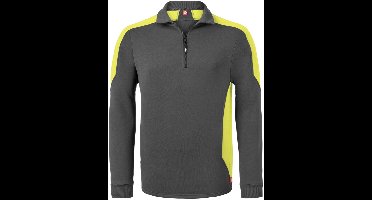 HAVEP Zipsweater Bicolor 10076 - Charcoal/Fluo Geel - XL