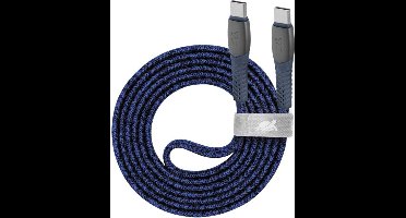 Rivacase PS6105 - USB-C naar USB-C Kabel - Gevlochten Nylon - USB 2.0 - 1,2m - Puur Koper Bedrading