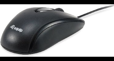 Equip 245116 - Muis - Bedraad - USB 2.0 type-C - 1200 dpi - Linkshandig, Rechtshandig - Zwart