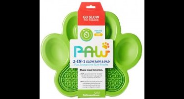 Paw honden slow feeder interactive 2 in 1 groen
