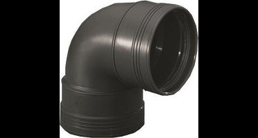 PP Bocht 50mm 2x manchet 45° wit