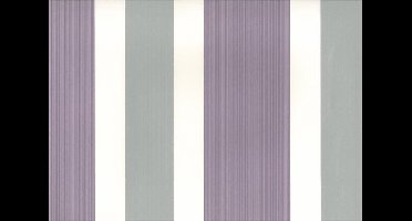Dutch Wallcoverings Papierbehang - streep creme/lila