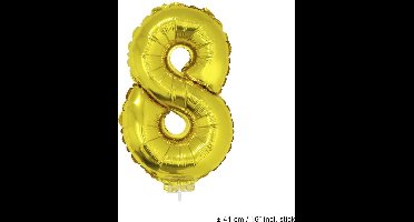 Folie opblaascijfer 8 Goud