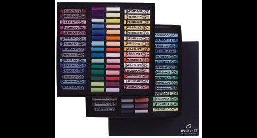 Soft pastel set heel en half 2 x 60 kleuren softpastels pastelkrijt