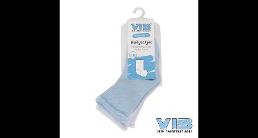 VIB - Babysokjes - Set - 1 Paar Blauw - 1 Paar Wit - Maat 17/18