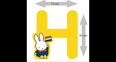 Nijntje houten letter "H"