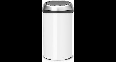 Brabantia Touch Bin Prullenbak - 60 liter - White / Matt Steel Fingerprint Proof deksel