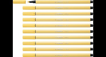 STABILO Pen 68 - Premium Viltstift - Lichtgeel - Doos 10 stuks