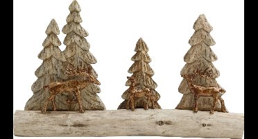 PTMD Rizzi Rendier Ornament - 52 x 10 x 29,5 cm - Mangohout - Naturel
