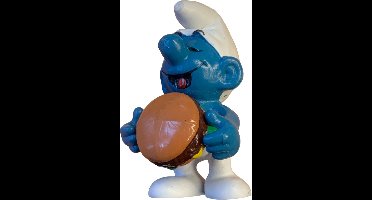 Smurf met Hamburger - De Smurfen - 10158 - Schleich - 6 cm