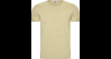 Mario Russo T-shirt - T-shirts Heren - Katoen - 3XL - Olijf Groen