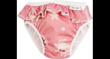 Vimse Pink Whale - Wasbare zwemluier met roesjes - M | 7-10 kg - Leuke print - Gemakkelijk in gebruik - OEKO-TEX® gecertificeerd