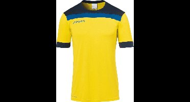 Uhlsport Offense 23 Shirt Korte Mouw Kinderen - Geel / Zwart / Antraciet | Maat: 128